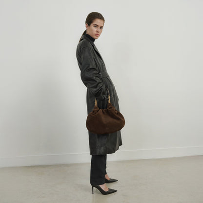 DeMellier The Midi Miami mocha suede & mocha smooth