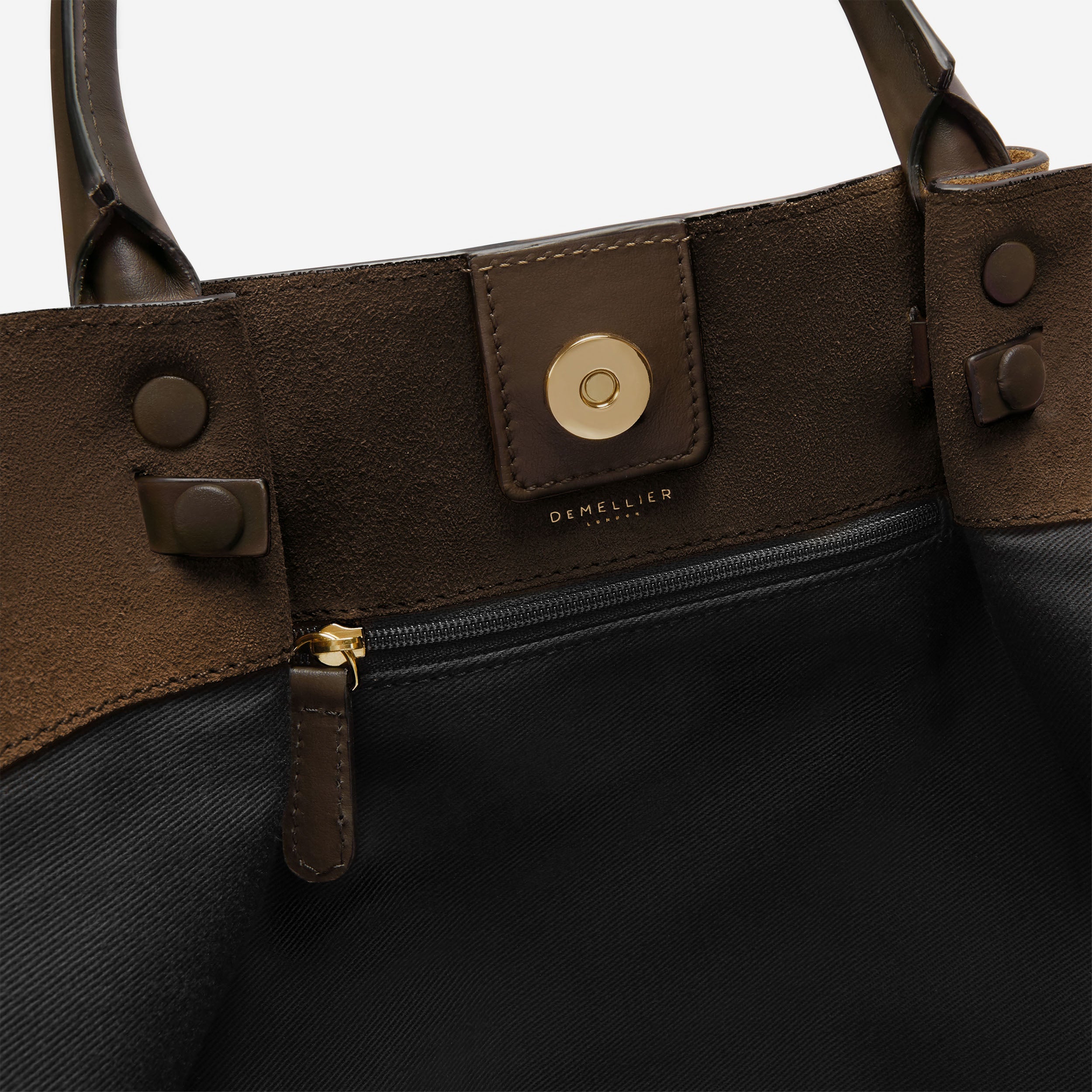 DeMellier The Midi New York mocha suede & mocha smooth