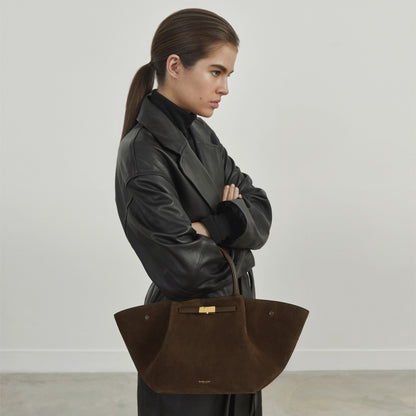 DeMellier The Midi New York mocha suede & mocha smooth