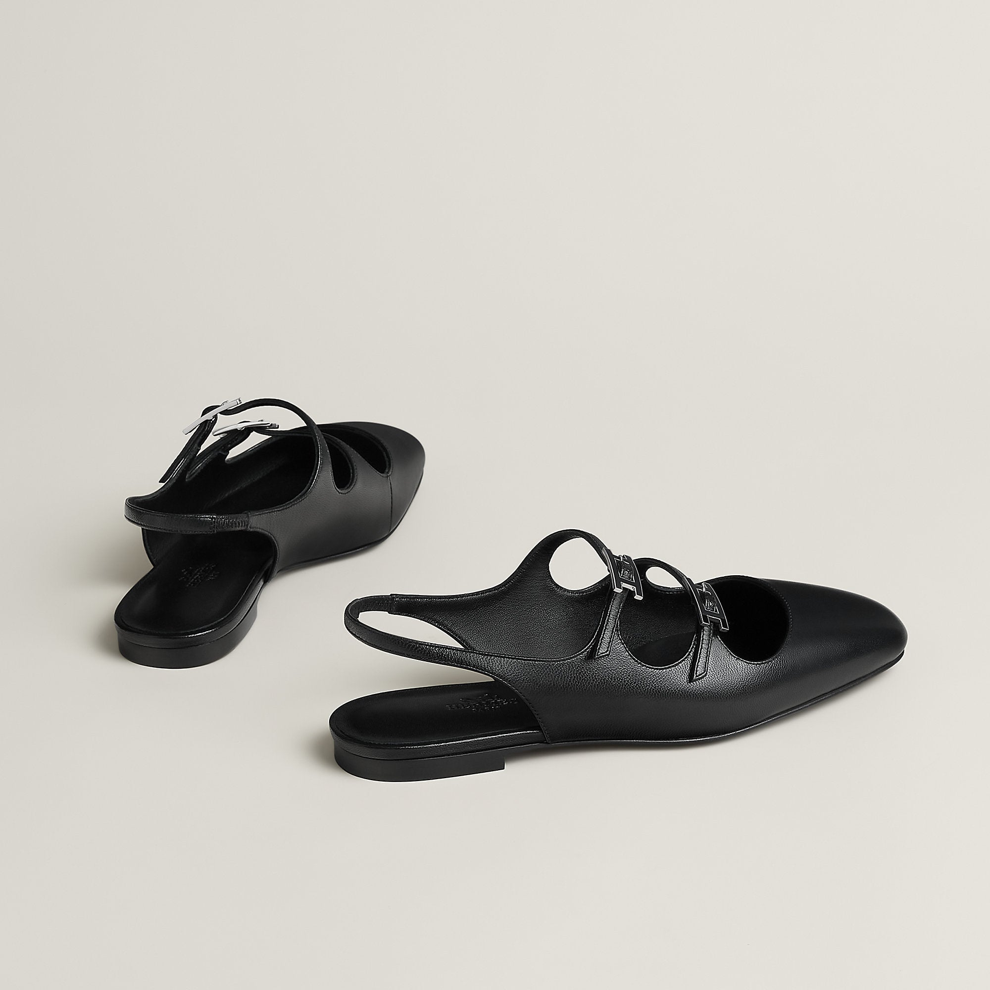  Hermes Mila Slingback Noir