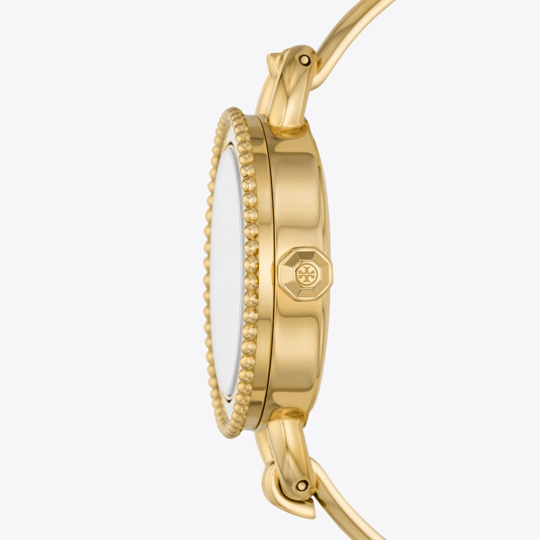 Tory Burch Miller Bangle Watch IVORY/GOLD/MULTI TOP RINGS