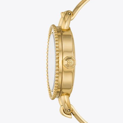 Tory Burch Miller Bangle Watch IVORY/GOLD/MULTI TOP RINGS