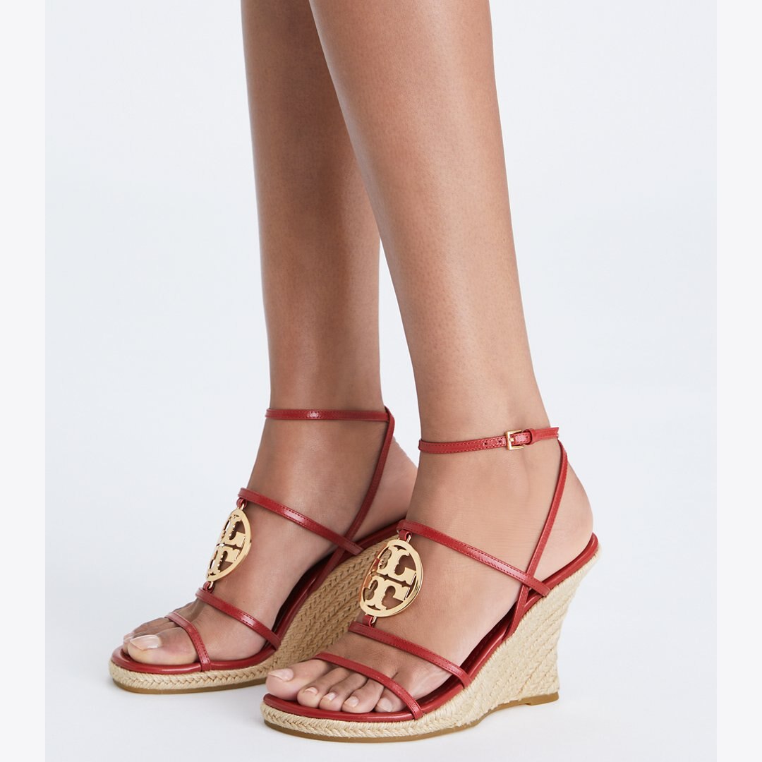 Tory Burch Miller Capri Espadrille Wedge TORY RED / GOLD