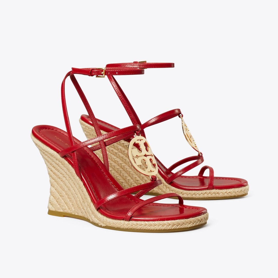 Tory Burch Miller Capri Espadrille Wedge TORY RED / GOLD