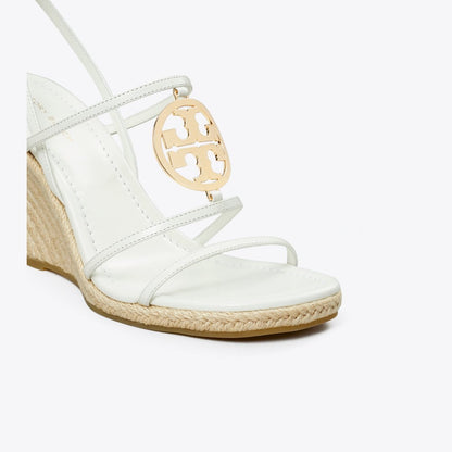Tory Burch Miller Capri Espadrille Wedge BLANC / GOLD