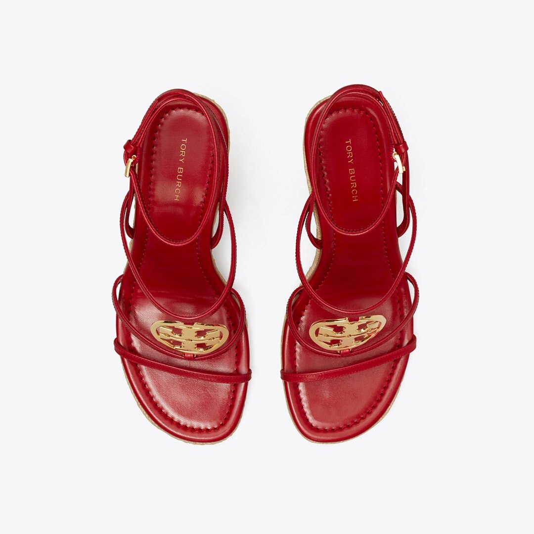Tory Burch Miller Capri Espadrille Wedge TORY RED / GOLD