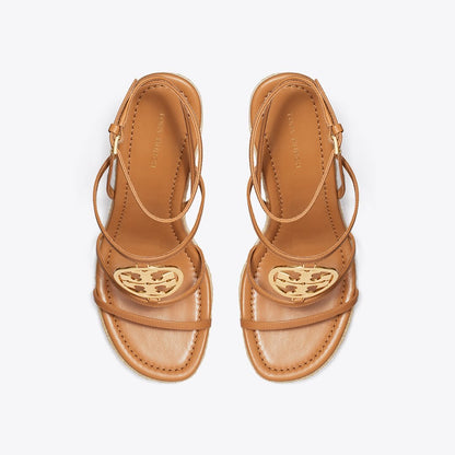 Tory Burch Miller Capri Espadrille Wedge CARAMEL CORN / GOLD