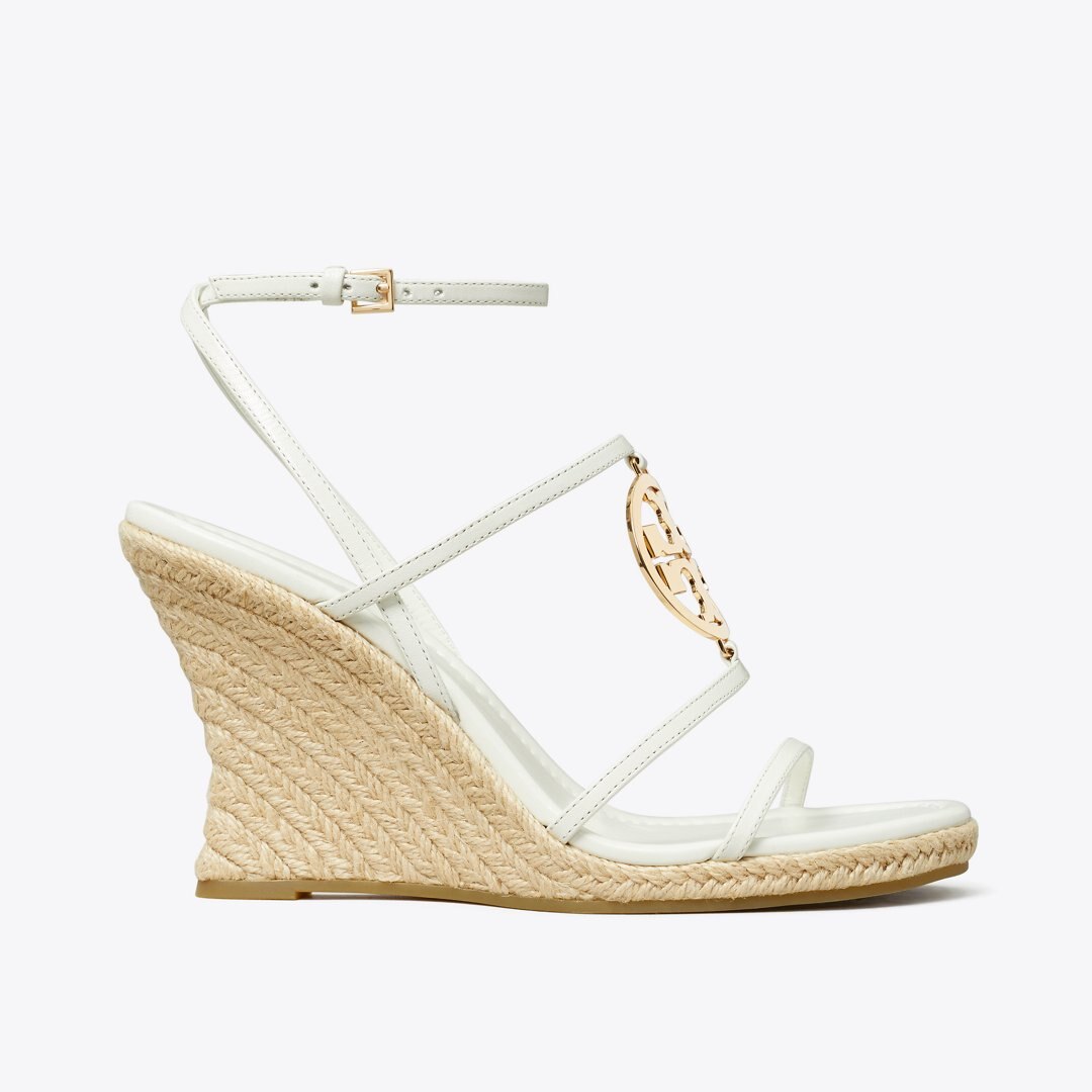 Tory Burch Miller Capri Espadrille Wedge BLANC / GOLD