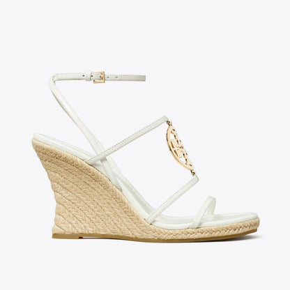 Tory Burch Miller Capri Espadrille Wedge BLANC / GOLD