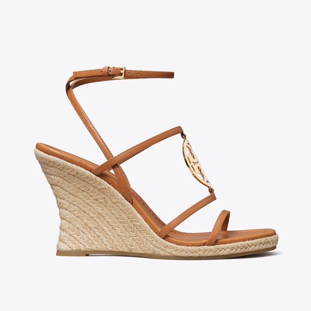 Tory Burch Miller Capri Espadrille Wedge CARAMEL CORN / GOLD