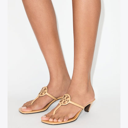 Tory Burch Miller Capri Kitten Heel HONEYCOMB TAN / HONEYCOMB TAN