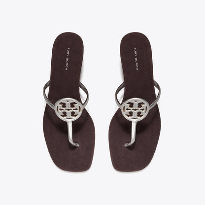 Tory Burch Miller Capri Kitten Heel SILVER / COCOA