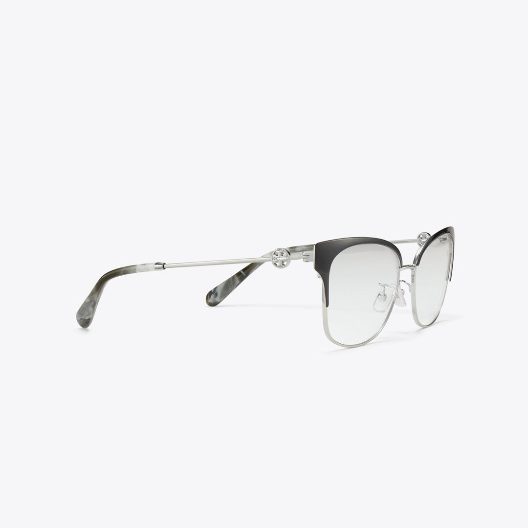 Tory Burch Miller Cat-Eye Eyeglasses SILVER/BLACK