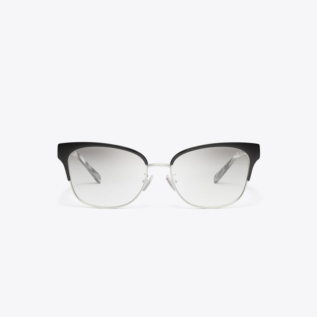 Tory Burch Miller Cat-Eye Eyeglasses SILVER/BLACK