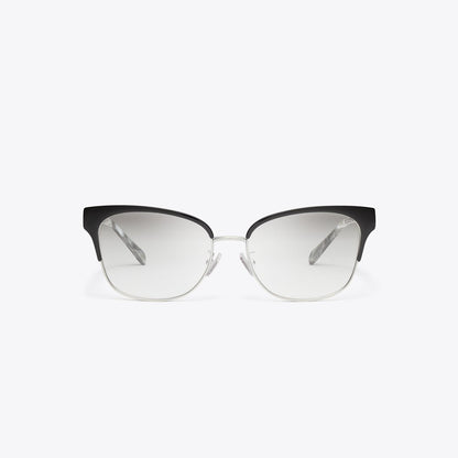 Tory Burch Miller Cat-Eye Eyeglasses SILVER/BLACK