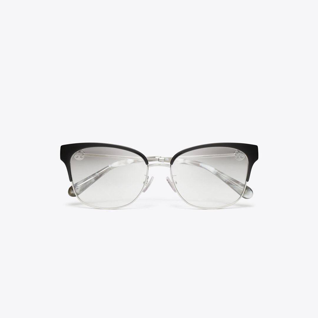 Tory Burch Miller Cat-Eye Eyeglasses SILVER/BLACK