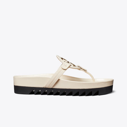 Tory Burch Miller Cloud Lug Sandal NEW CREAM / PERFECT BLACK