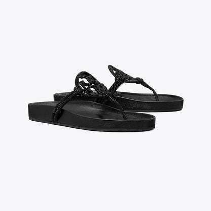 Tory Burch Miller Cloud Pav Knotted Sandal PERFECT BLACK
