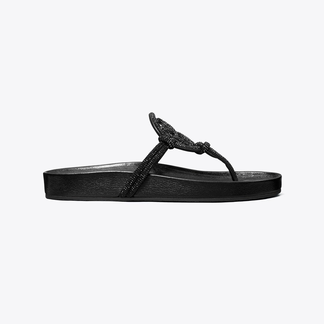 Tory Burch Miller Cloud Pav Knotted Sandal PERFECT BLACK