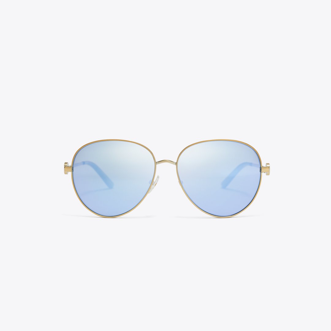 Tory Burch Miller Color Pilot GOLD/BLUE