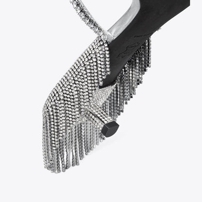 Tory Burch Miller Crystal Kitten Heel SILVER / SILVER