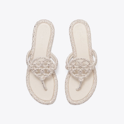 Tory Burch Miller Crystal Knotted Sandal PEARL