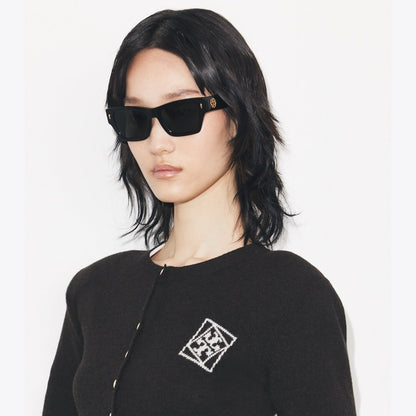 Tory Burch Miller Geometric Sunglasses BLACK