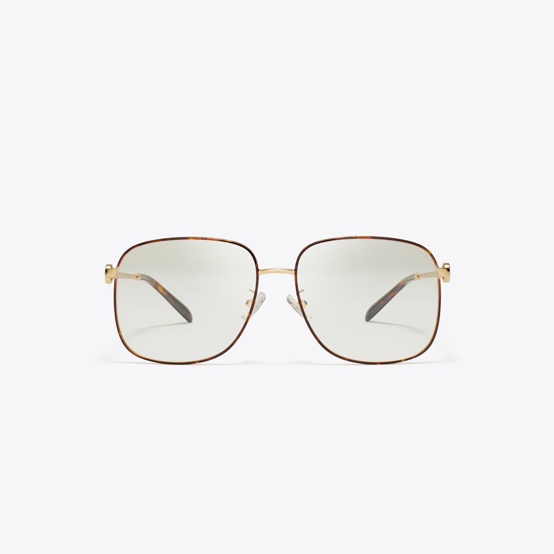 Tory Burch Miller Metal Square Eyeglasses GOLD