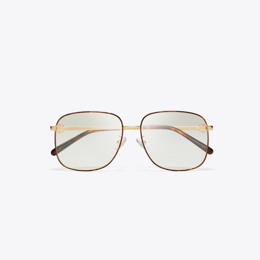 Tory Burch Miller Metal Square Eyeglasses GOLD