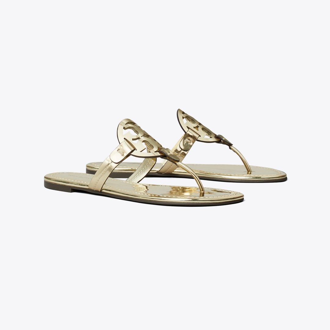 Tory Burch Miller Metallic Sandal GOLD