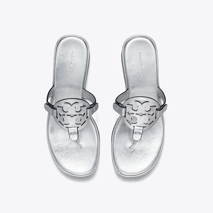 Tory Burch Miller Metallic Wedge Sandal Silver