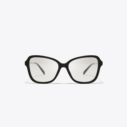 Tory Burch Miller Oversized Butterfly Eyeglasses BLACK/SILVER