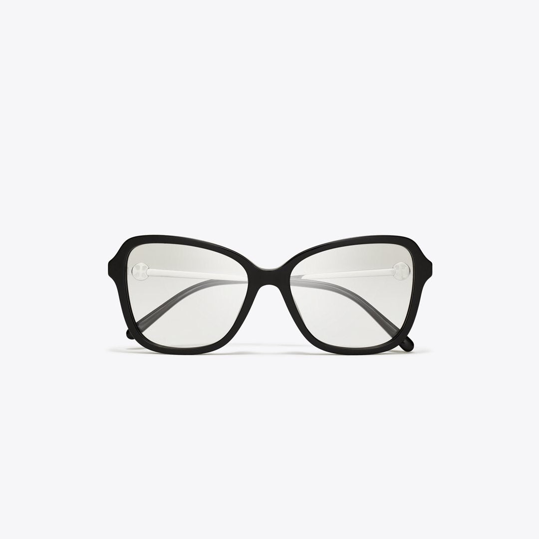 Tory Burch Miller Oversized Butterfly Eyeglasses BLACK/SILVER