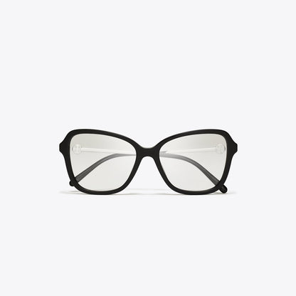 Tory Burch Miller Oversized Butterfly Eyeglasses BLACK/SILVER