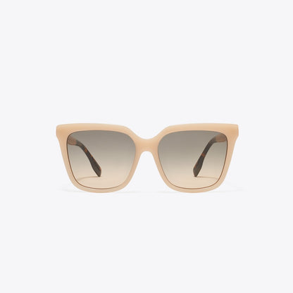 Tory Burch Miller Oversized Square Sunglasses MILKY PINK/BROWN GRADIENT