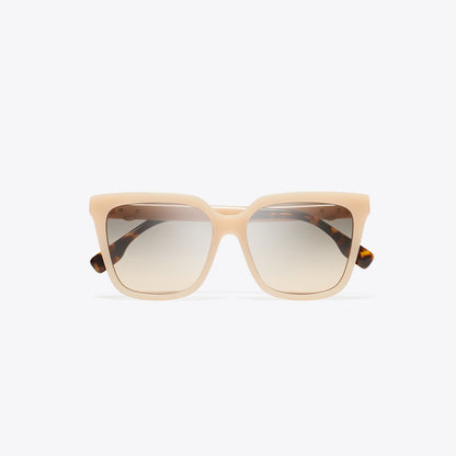 Tory Burch Miller Oversized Square Sunglasses MILKY PINK/BROWN GRADIENT