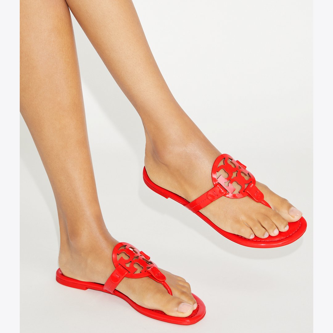 Tory Burch Miller Patent Sandal BLAZING RED