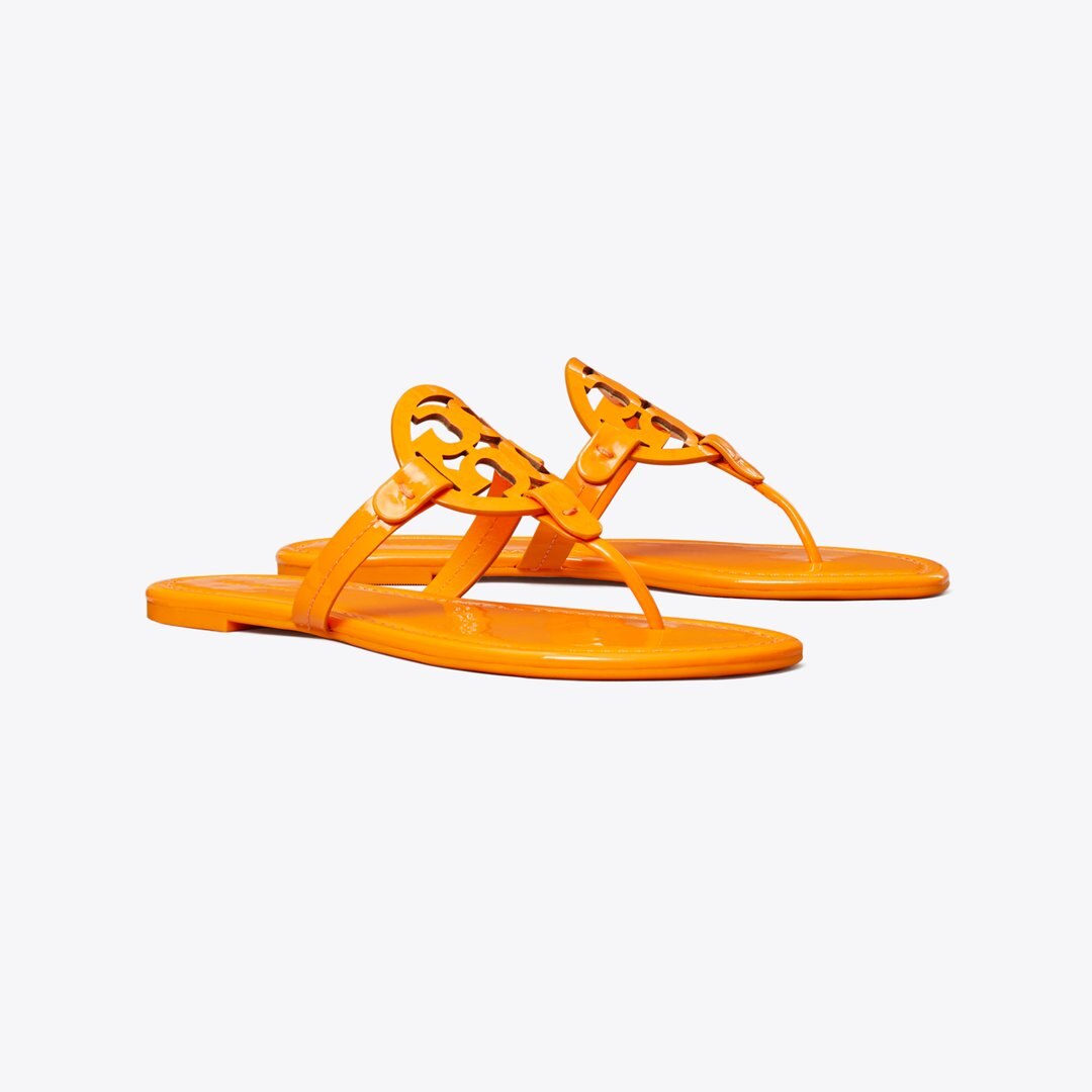 Tory Burch Miller Patent Sandal ORANGE CITRUS