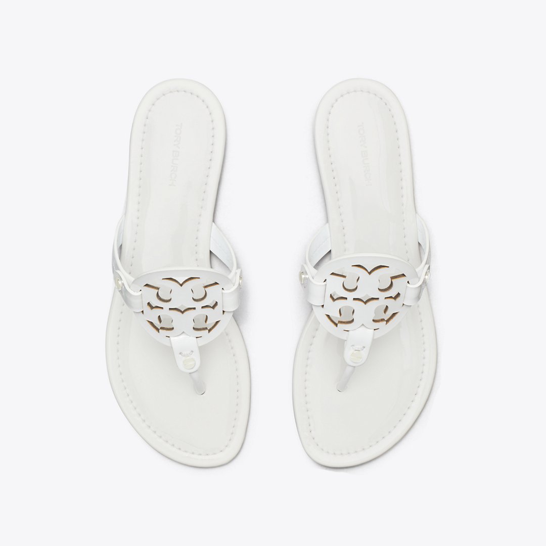Tory Burch Miller Patent Sandal Optic White