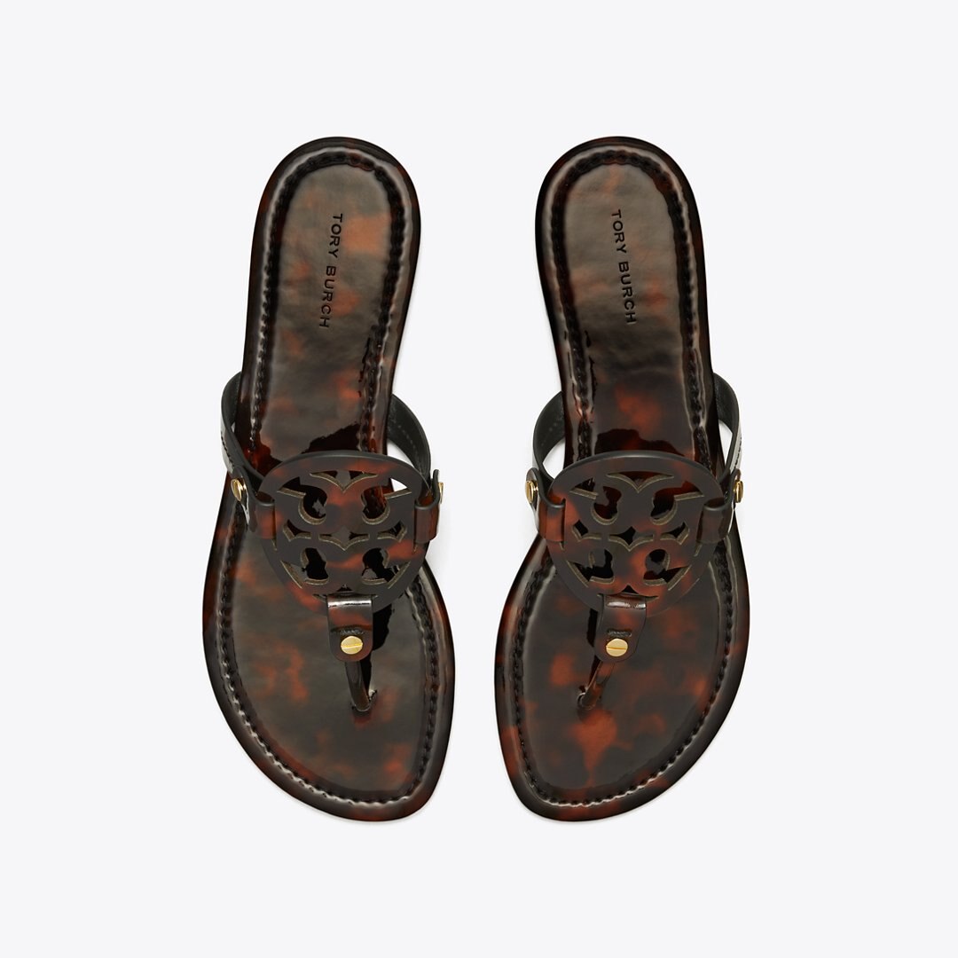 Tory Burch Miller Patent Sandal TORTOISE PATENT