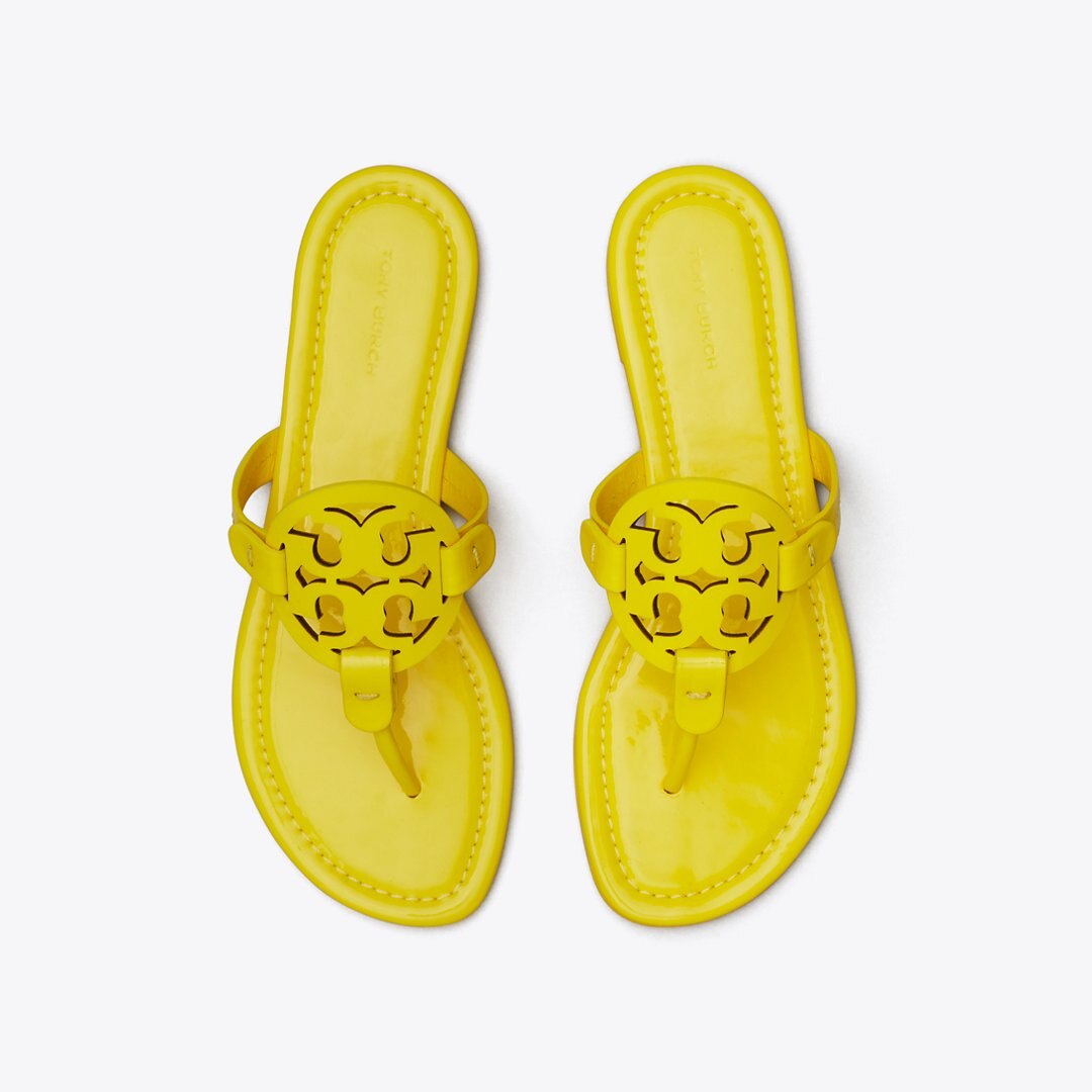 Tory Burch Miller Patent Sandal BRIGHT YELLOW