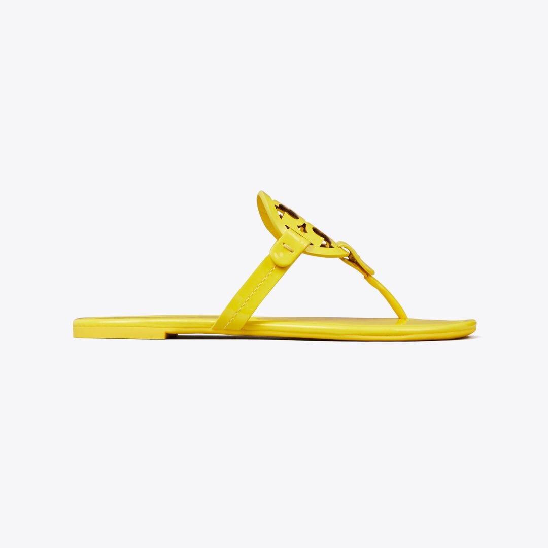 Tory Burch Miller Patent Sandal BRIGHT YELLOW