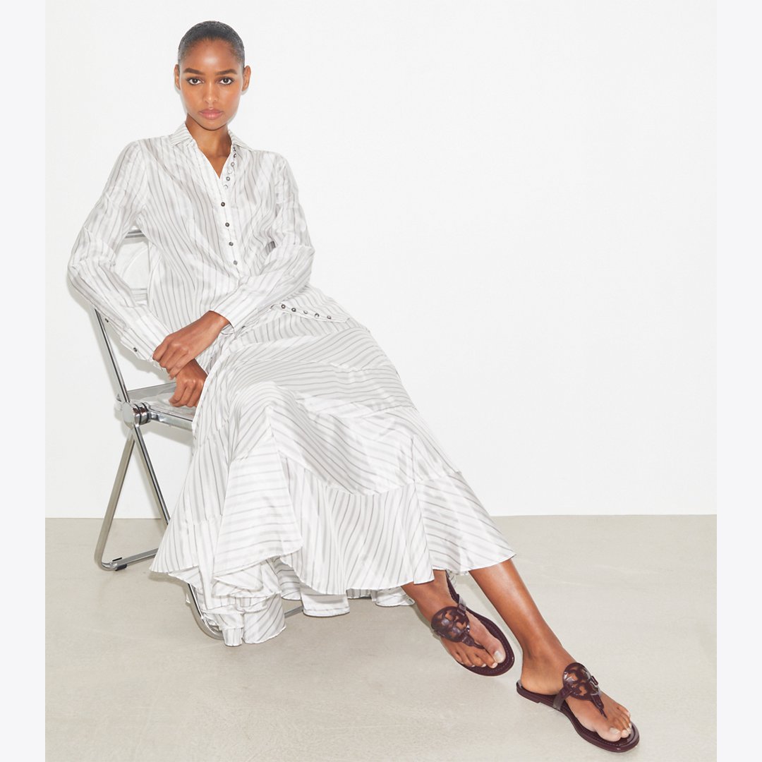 Tory Burch Miller Patent Sandal DARK CARMINE