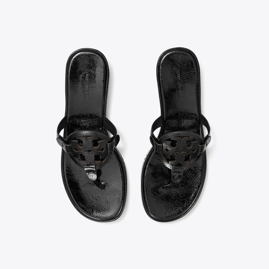 Tory Burch Miller Patent Wedge Sandal PERFECT BLACK