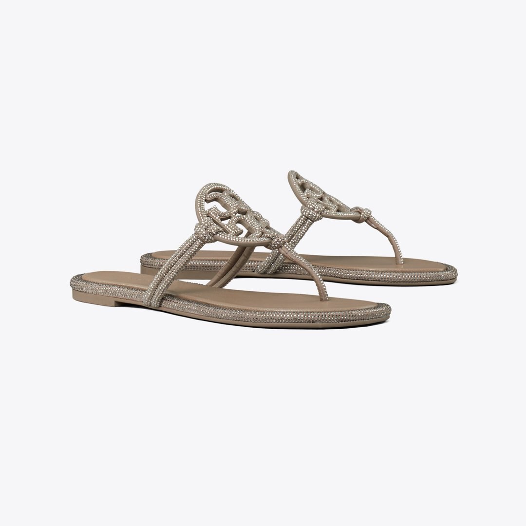 Tory Burch Miller Pav Knotted Sandal DARK CLAY