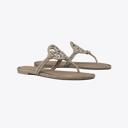 Tory Burch Miller Pav Knotted Sandal DARK CLAY