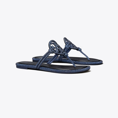 Tory Burch Miller Pav Knotted Sandal PERFECT NAVY