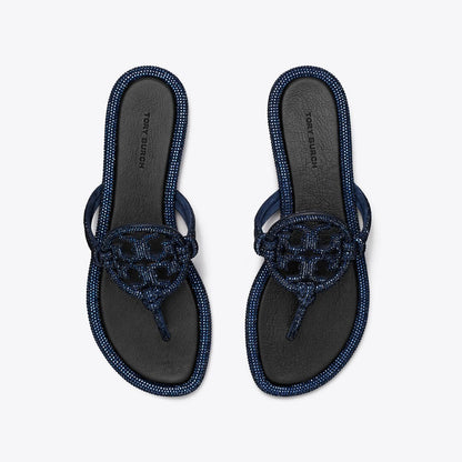 Tory Burch Miller Pav Knotted Sandal PERFECT NAVY
