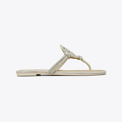 Tory Burch Miller Pav Knotted Sandal STONE GRAY