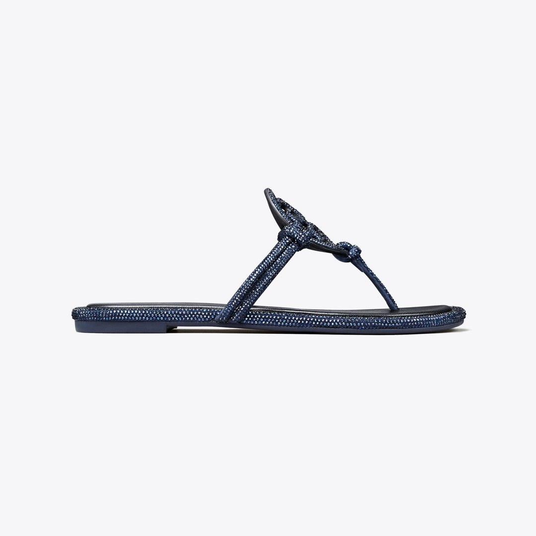 Tory Burch Miller Pav Knotted Sandal PERFECT NAVY